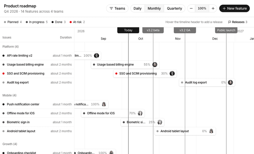 shadcn gantt chart blocks