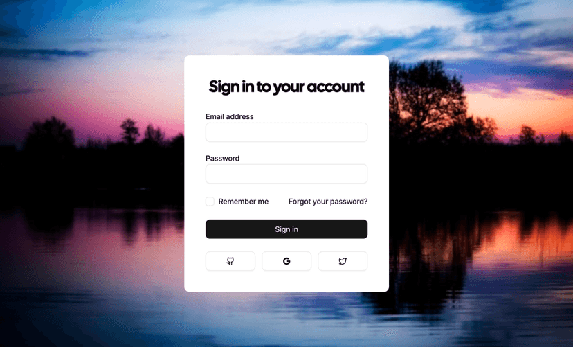 shadcn login form blocks