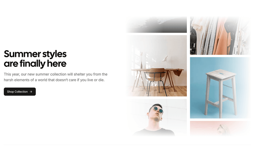 shadcn promo sections