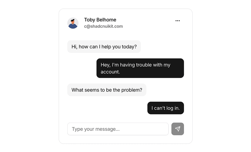 chat bubble examples