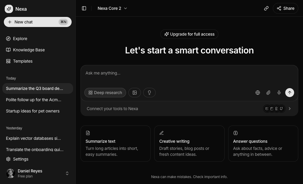 shadcn ui ai chat blocks dark