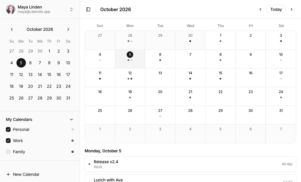 shadcn event calendar blocks