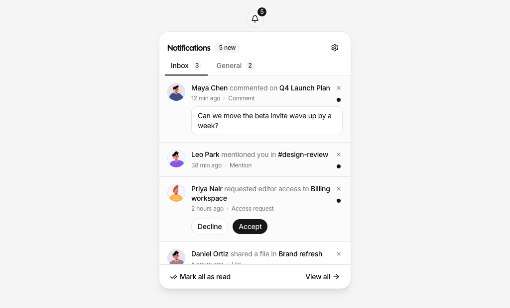 shadcn dashboard dropdown blocks